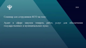 На семинаре для сотрудников контрольно-счетных органов состоялся обмен опытом проведения аудита госзакупок 