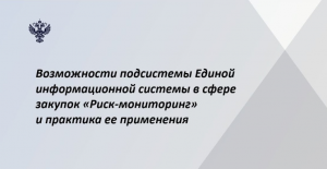 Возможности подсистемы Единой информационной системы в сфере закупок «Риск-мониторинг» рассмотрели на семинаре Счетной палаты РФ с региональными контрольно-счетными органами